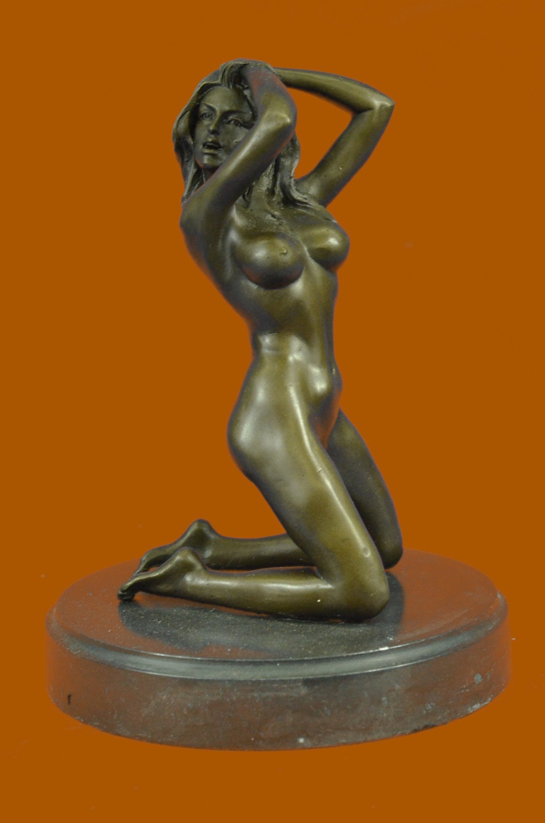 Handmade Museum-Quality Bronze Sculpture Bookend - Naked Girl Statue for Bookshelves & Home Decor | Perfect for Office, Library, and Gift Giving