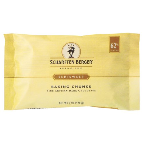 SCHARFEEN BERGER Premium Semisweet Baking Chocolate Chunks - 6 Ounce (Pack of 5) - Ideal for Cookies, Brownies & Desserts - High-Quality Chocolate for Baking & Cooking