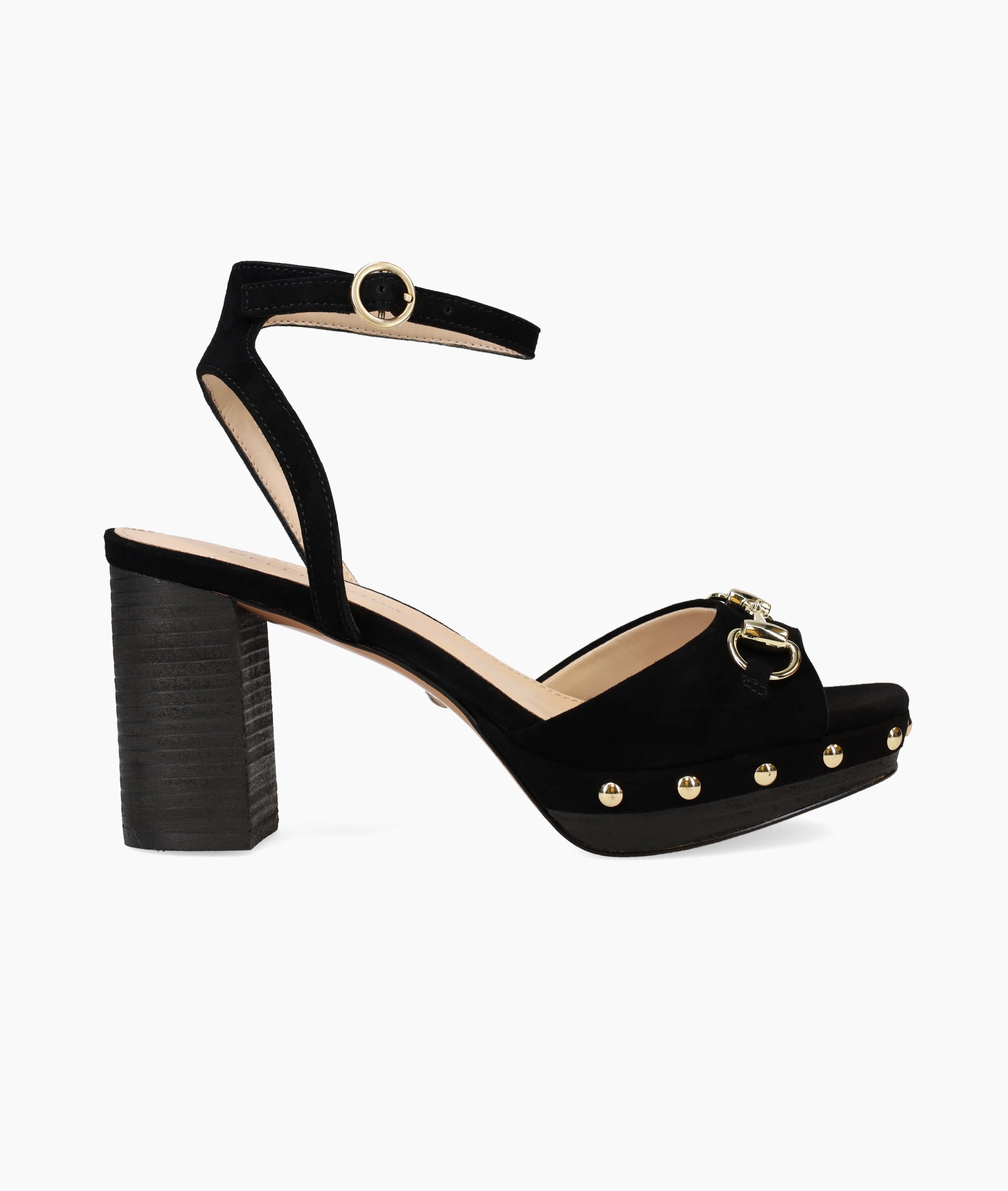 Anara Platform Sandals for Women - Black Comfortable Slip-On Shoes for Walking, Travel & Casual Wear