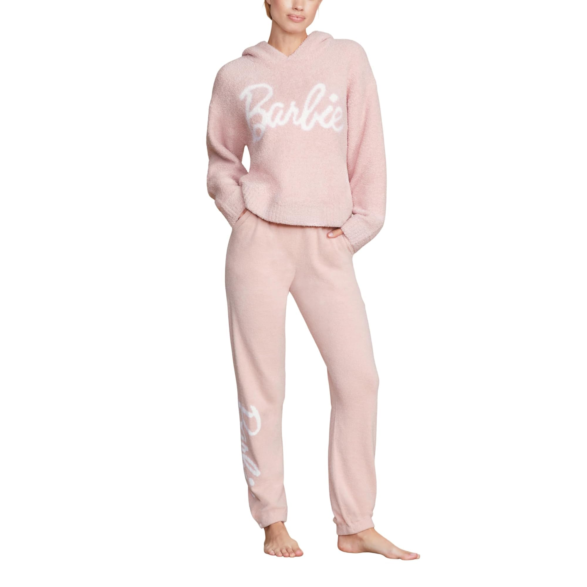 Barefoot Dreams Women's CozyChic Barbie Hoodie - Soft Fleece Pullover Sweatshirt for Lounge, Travel & Casual Wear