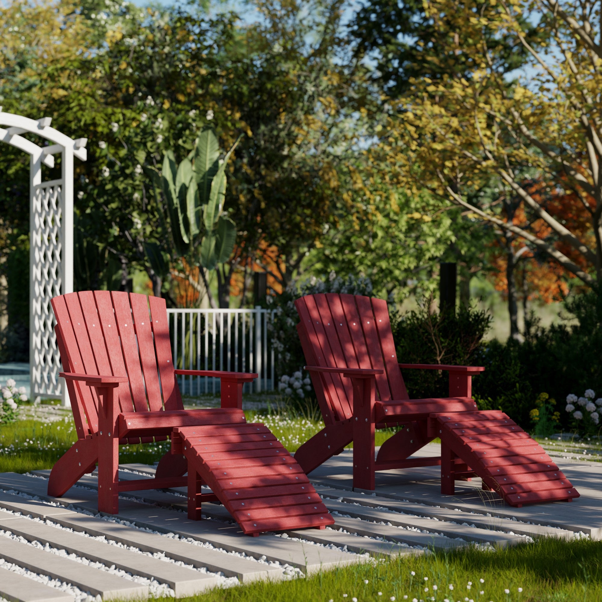 Premium Heritage Adirondack Chair - Solid Wood Outdoor Patio Furniture for Garden, Deck, Poolside & Backyard Relaxation