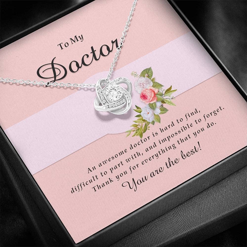 Love Knot Necklace for Doctors - Unique Medical Jewelry Card, Perfect Thank You Gift & Appreciation Present for Physicians - Ideal Birthday, Christmas or Anniversary Gift for Healthcare Workers - Great for Clinics, Hospitals & Special Occasions
