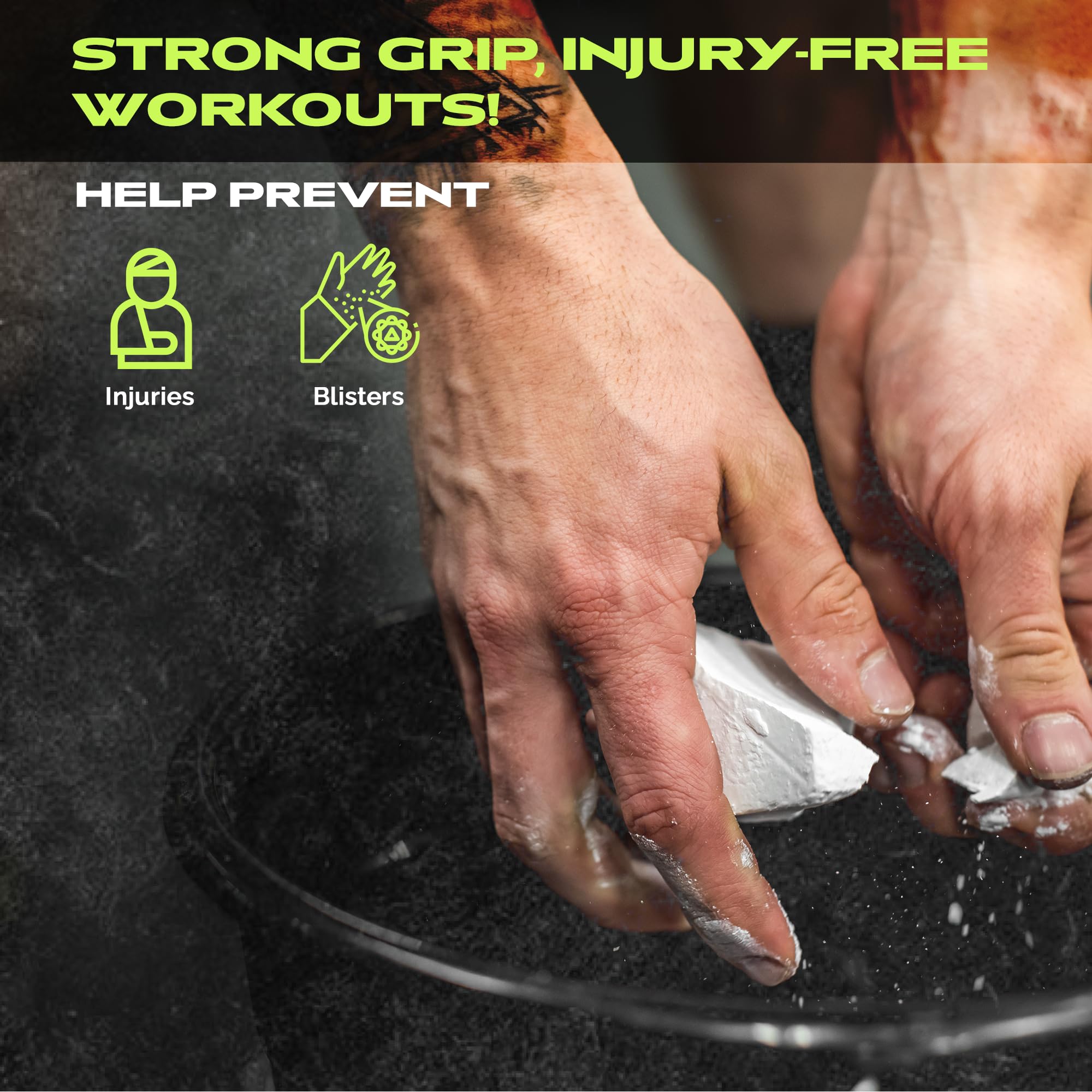 Gym Chalk | Premium Magnesium Carbonate Athletic Chalk for Superior Grip - Ideal for Weightlifting, Gymnastics, Rock Climbing & CrossFit Workouts