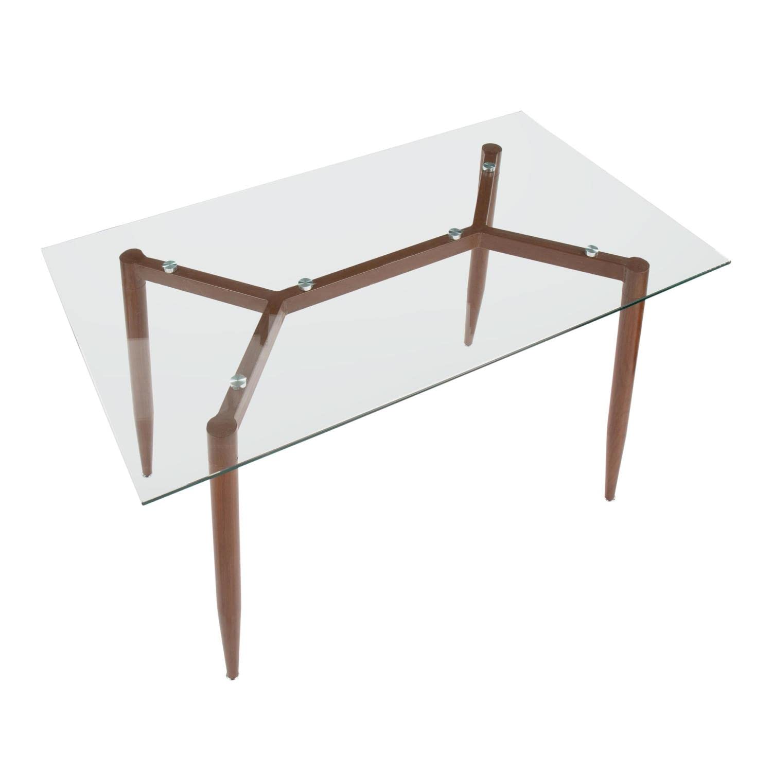 LumiSource Clara Dining Table - 4-Person Rectangle Kitchen Table, Small Space-Saving Dinette Table for Breakfast Nook, Apartment, or Compact Dining Area