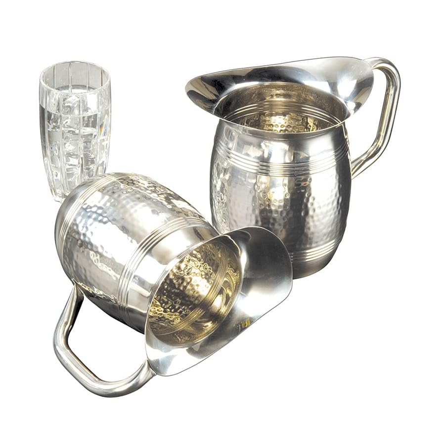 American Metalcraft 68 oz Stainless Steel Hammered Water Pitcher - Elegant Beverage Server for Iced Tea, Lemonade & Party Drinks - Perfect for Restaurants, Weddings & Outdoor Entertaining