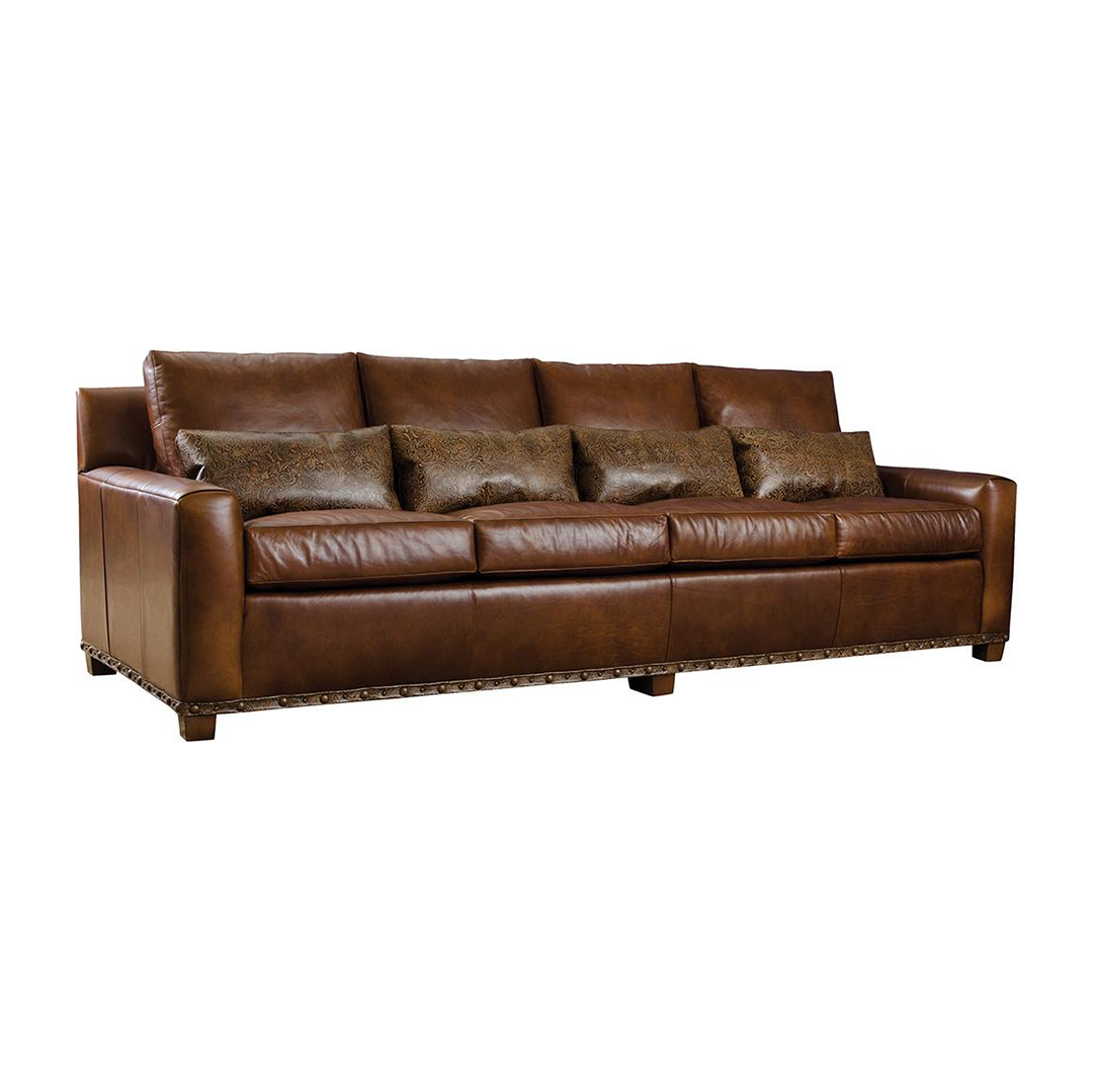 Premium Genuine Leather Monterey Sofa - Modern Luxury Living Room Furniture for Home & Office Comfort