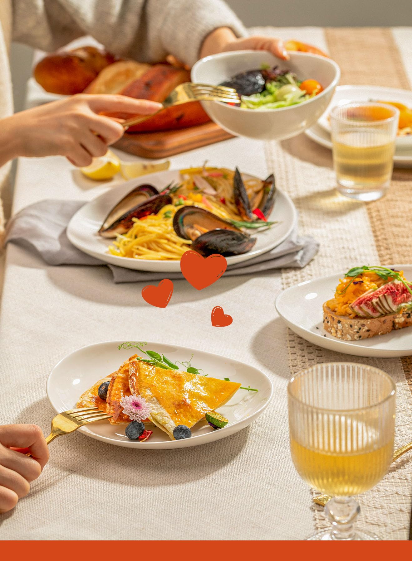 Sweese Porcelain 7.8 Inch Dessert Plates Set of 6 - White Salad Plates, Appetizer Plates, Small Plates - Dishwasher, Microwave & Oven Safe - Scratch Resistant Smooth Glaze - Perfect for Dinner Parties, Dessert Serving & Everyday Use