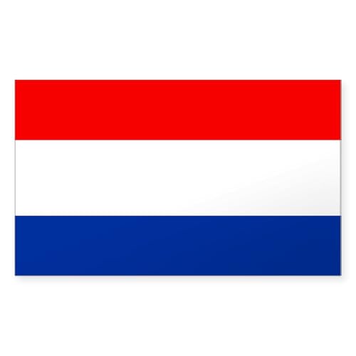 Clear - Dutch (Netherlands) Flag Rectangle Sticker