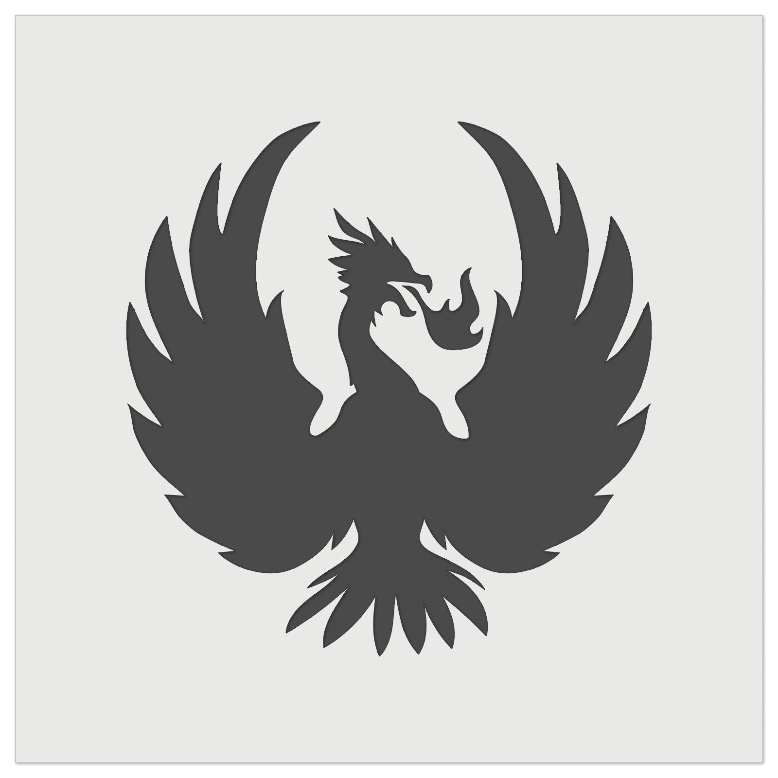 Fire Phoenix Bird Rising Wall Cookie DIY Craft Reusable Stencil - 9.0 Inch for Baking, Cake Decorating, and Art Projects