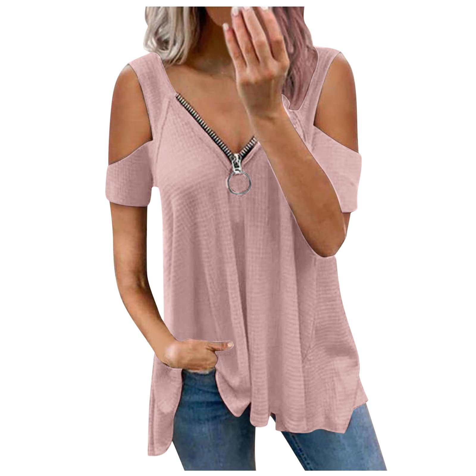 Women's Floral Blouse Batwing Sleeve Boho Knot Front T-Shirt - Loose Fit Casual Top for Spring Summer - Perfect for Beach Outings, Date Nights & Boho Fashion