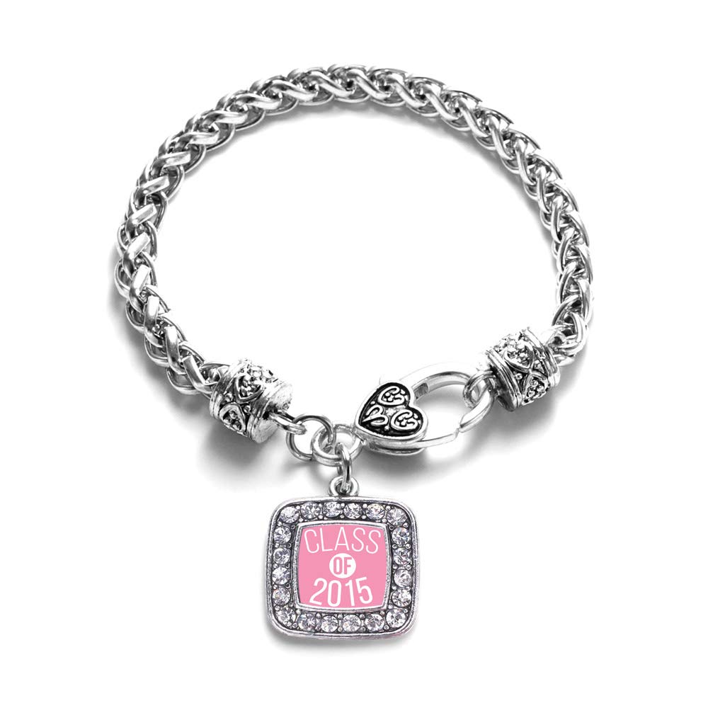 Inspired Silver - Elegant Sterling Silver Square Charm Bracelet with Sparkling Cubic Zirconia | Perfect for Women's Fashion, Gift Giving & Special Occasions