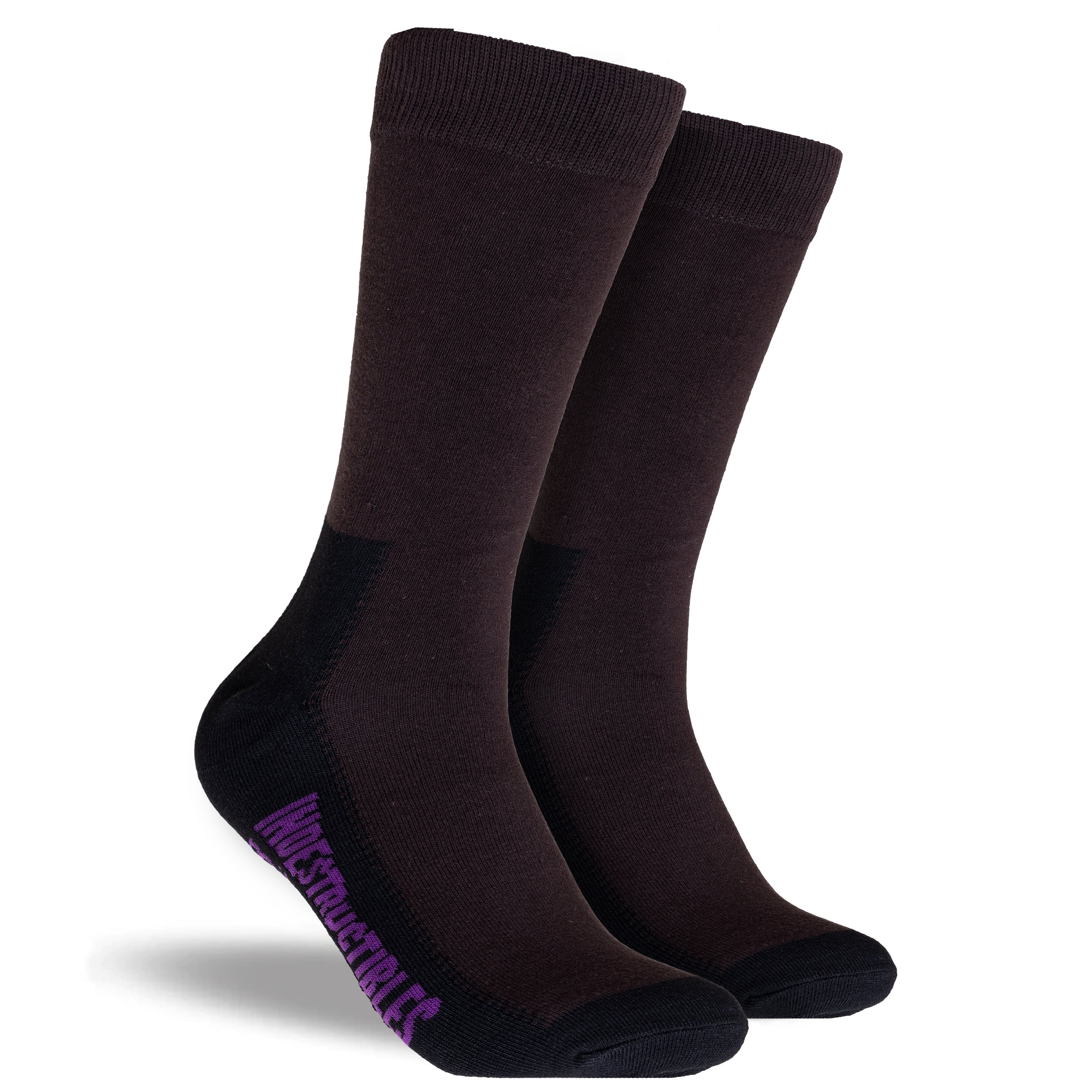 Durable Men's Cotton Crew Socks 2-Pack - Comfortable & Breathable Everyday Socks for Work, Gym & Casual Wear - Tan