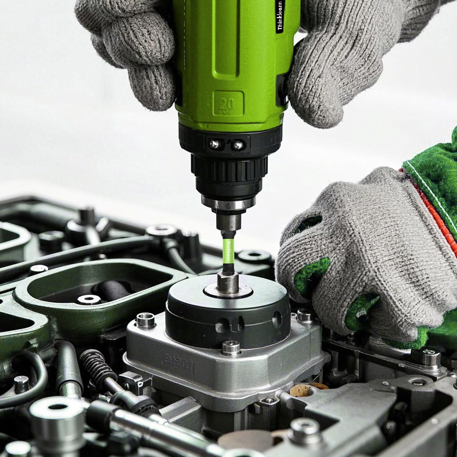 Premium 20-Piece Impact Hex Head Bit Set (Metric & SAE) - S2 Steel Allen Wrench Drill Bits with Magnetic CNC Tips & 2.3