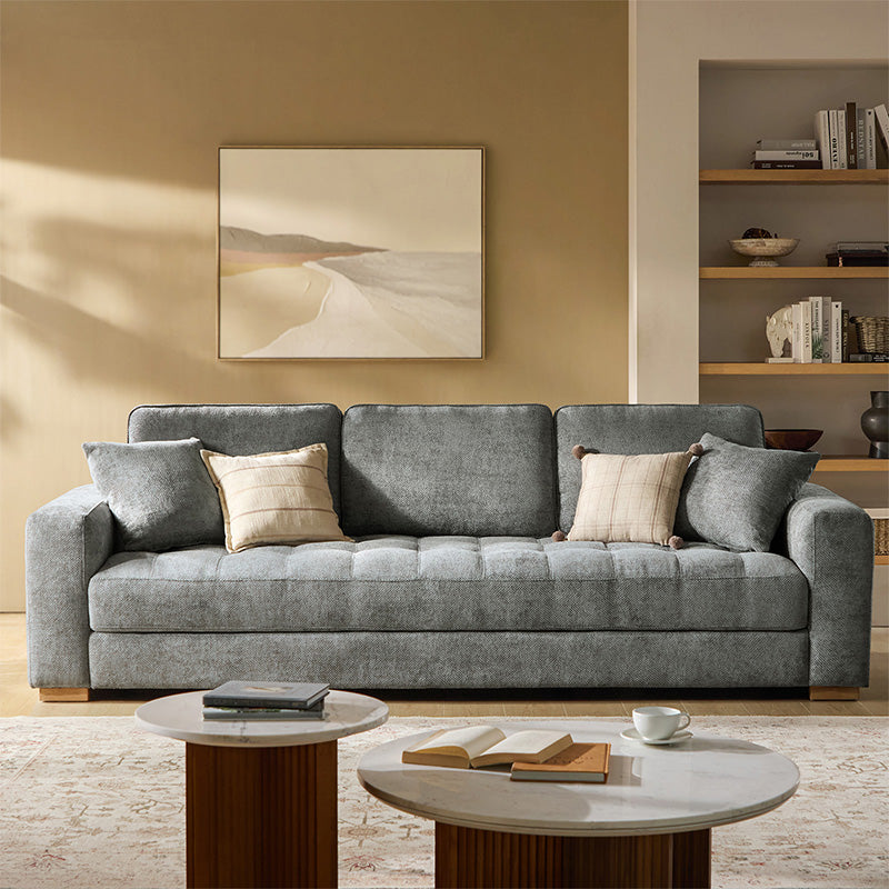 Morgan Large Four Seater Cream Colored Sofa - Luxurious Living Room Furniture for Home & Office Comfort