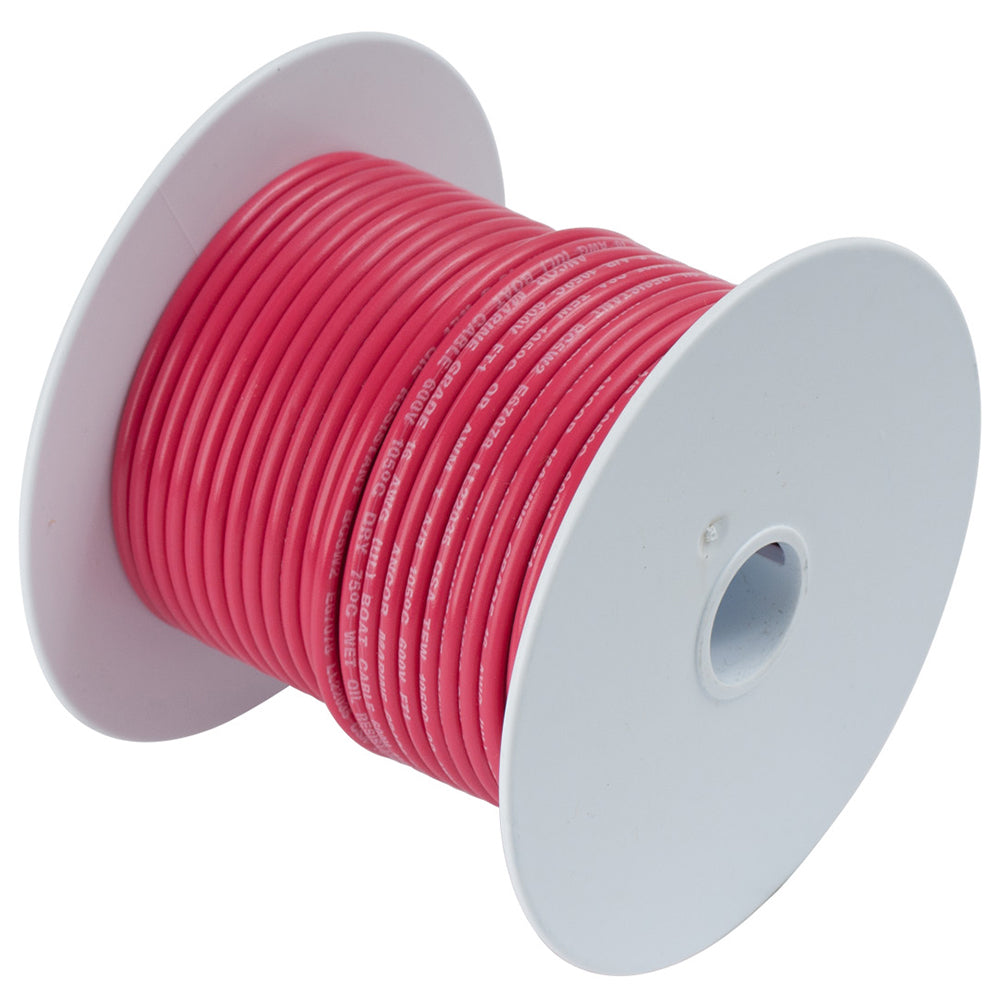 ANCOR 188803 10 AWG Tinned Copper Wire - Red Marine Grade Electrical Cable for Boat Wiring, Automotive, and RV Electrical Systems