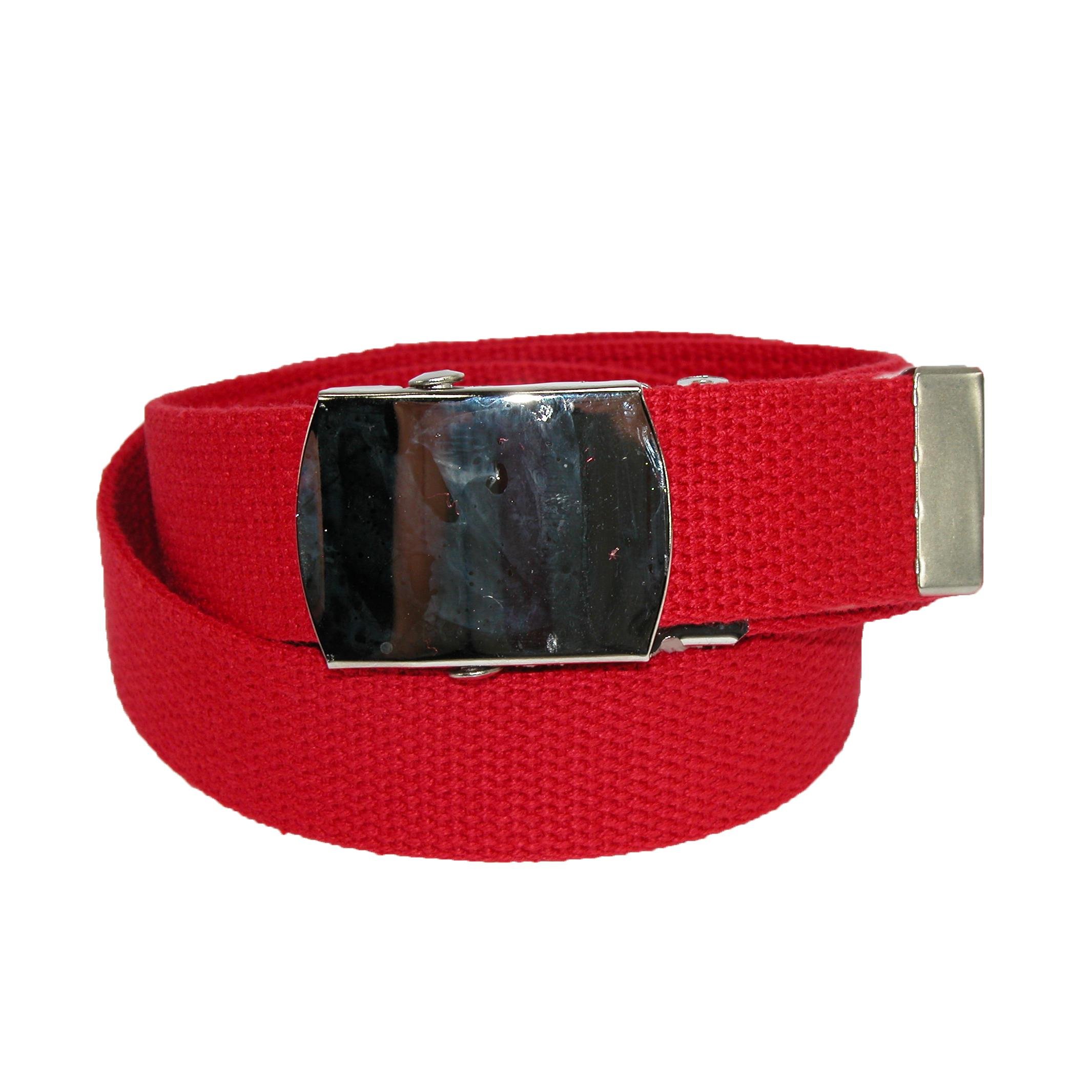 CTM® Big & Tall Adjustable Cotton Belt for Men with Nickel Buckle - Comfortable & Durable Waistband for Casual & Formal Wear