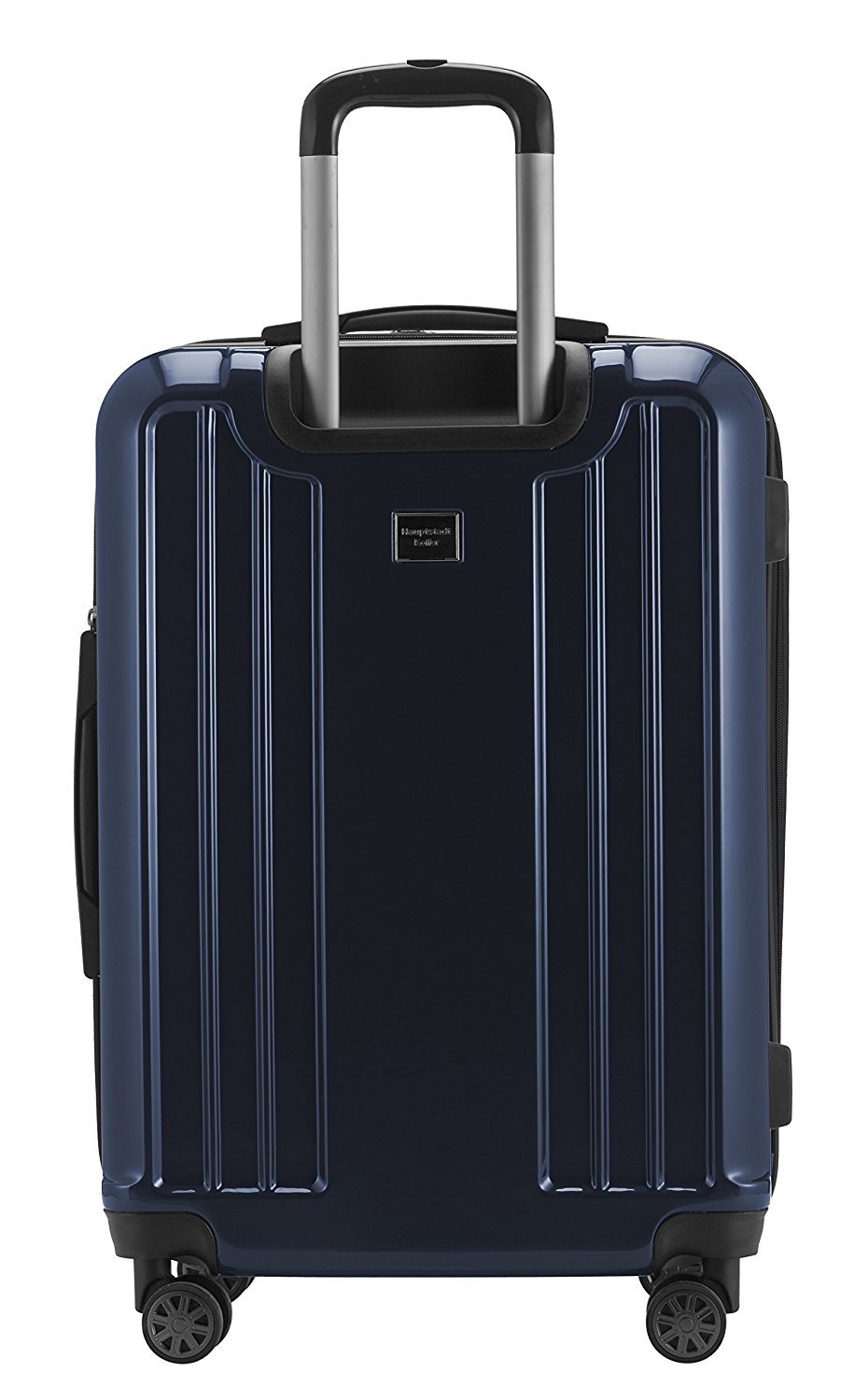 Premium 55cm Dark Blue Glossy Carry-On Luggage - Lightweight Cabin Suitcase for Business Travel & Weekend Getaways | TSA Approved, Spinner Wheels, Durable Polycarbonate Shell