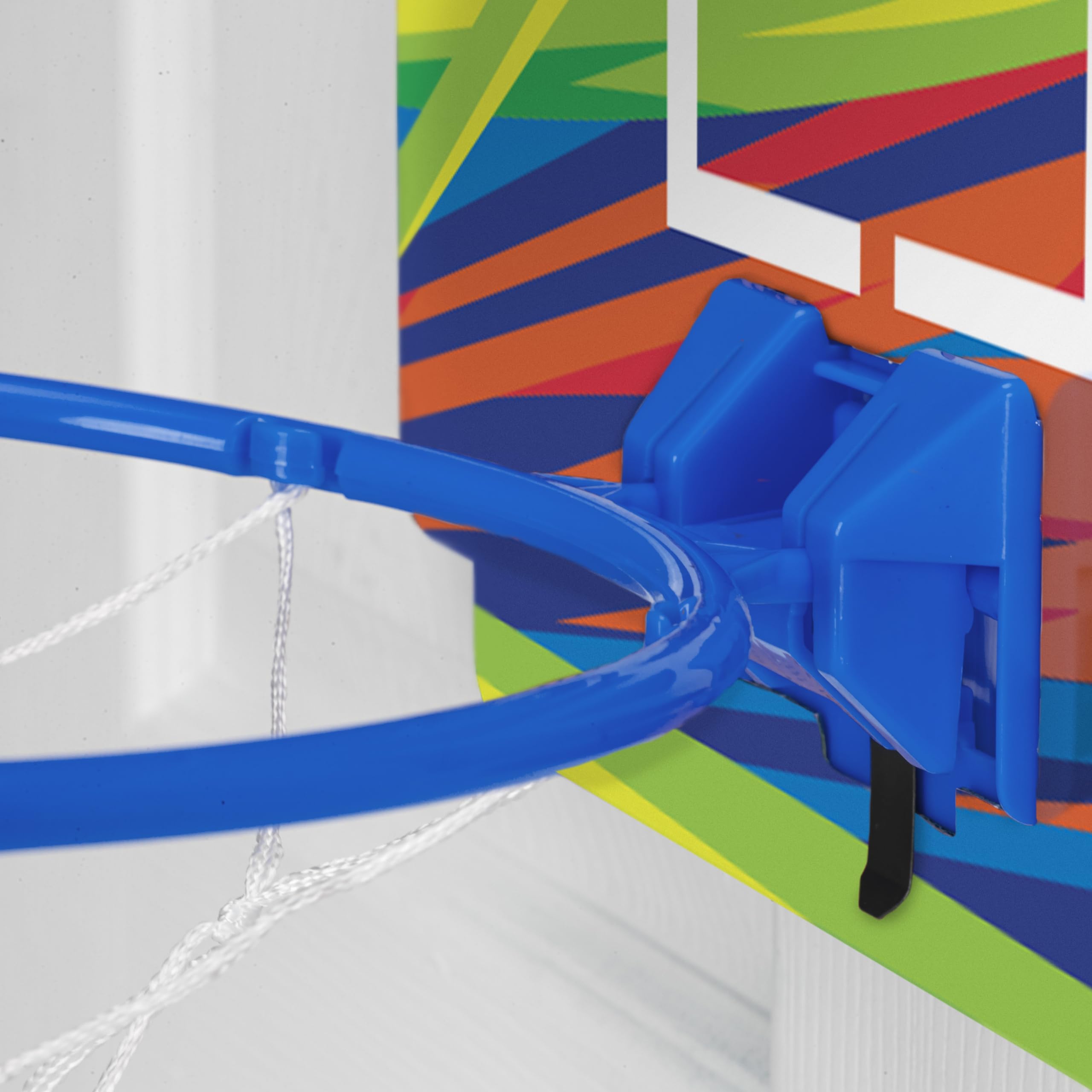 Nerf Mini Over The Door Basketball Hoop Set - Indoor Basketball Game for Kids with Mini Foam Ball - Fun Bedroom & Playroom Toy for Boys & Girls - Perfect for Indoor Sports & Active Play (Blue)
