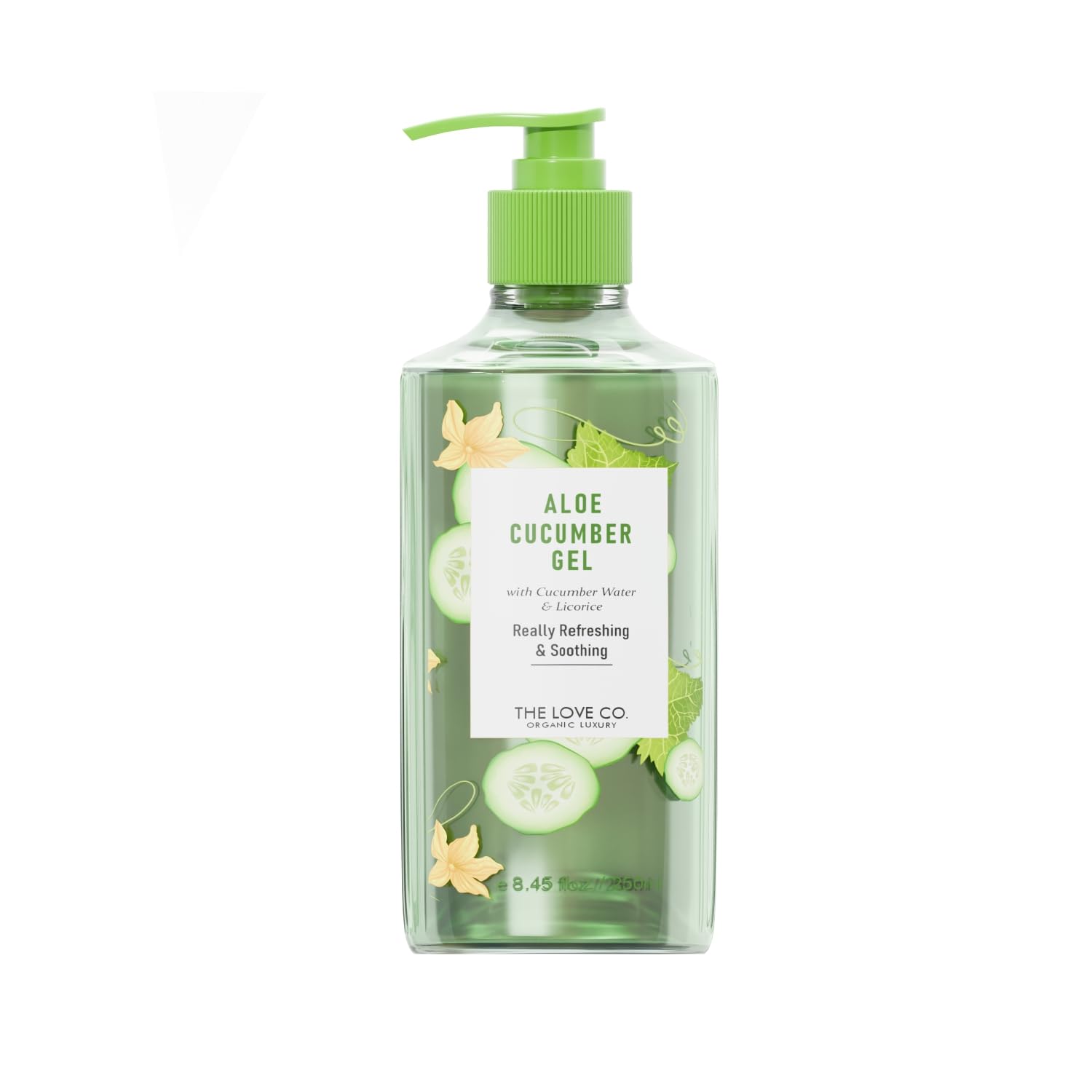 THE LOVE CO. Aloe Vera & Cucumber Extract Gel - 250ml | Natural Hydrating Face & Body Moisturizer | Soothing Formula for All Skin Types | Perfect for Sunburn Relief, After-Sun Care & Daily Skincare Routine
