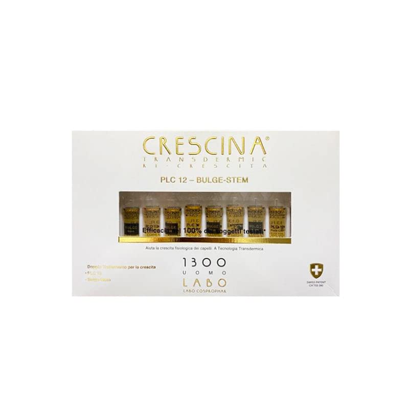 CRESCINA Plate Like Complex PLC12 BULGE STEM Hair Regrowth Treatment - 20 Vials for Thicker Fuller Hair | Anti-Hair Loss Solution for Men & Women | At-Home Hair Care Routine for Healthy Scalp & Stronger Strands