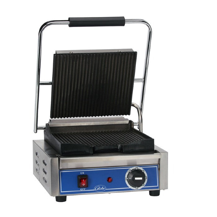 GPG10 Bistro Grooved Plate Panini Grill - Commercial Grade Panini Press for Restaurants, Sandwiches & Paninis - Perfect for Home, Cafe & Catering Use