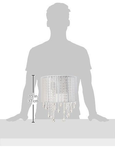 HF1511-WHT White Wall Sconce with Silk Shade - Elegant Lighting Fixture for Bedroom, Living Room, and Hallway Decor
