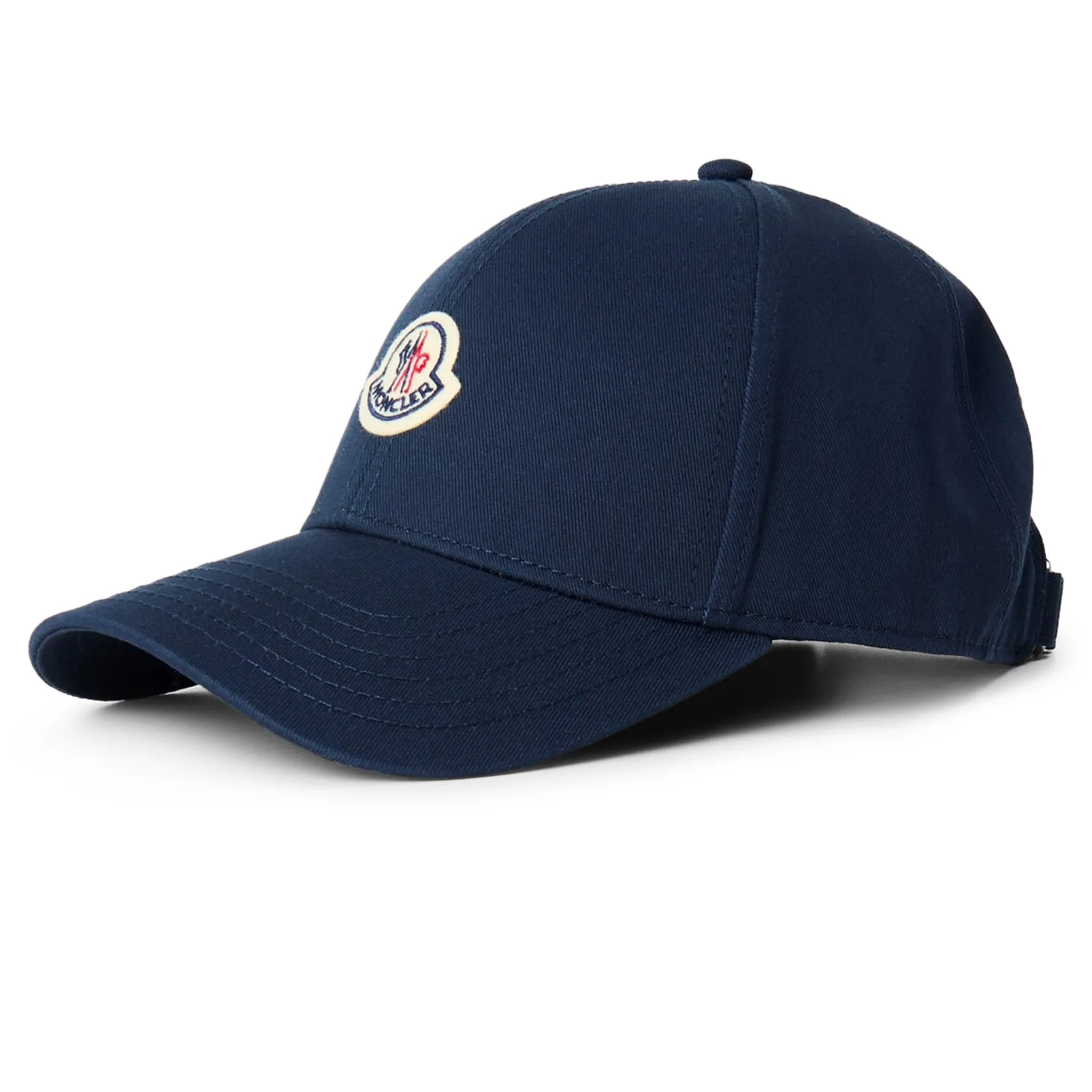 Moncler Gabardine Baseball Cap for Men & Women - Navy Blue Adjustable Snapback Hat for Outdoor Sports & Casual Wear