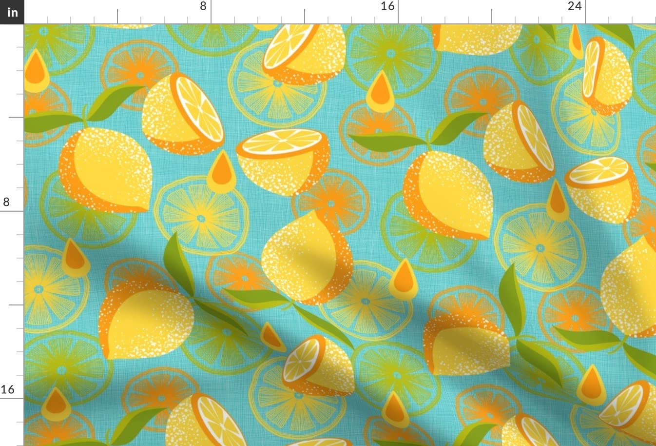 Lemon Pop Citrus Art Printed Minky Fabric by The Yard - Soft Plush Material for Sewing Baby Blankets, Quilt Backing & DIY Projects - Spoonflower Premium Fabric for Nursery Decor & Cozy Home Crafts