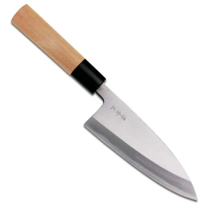 Premium Japanese Deba Knife 6 Inch - High Carbon Steel Sushi & Fish Fillet Knife for Professional Chefs & Home Cooking