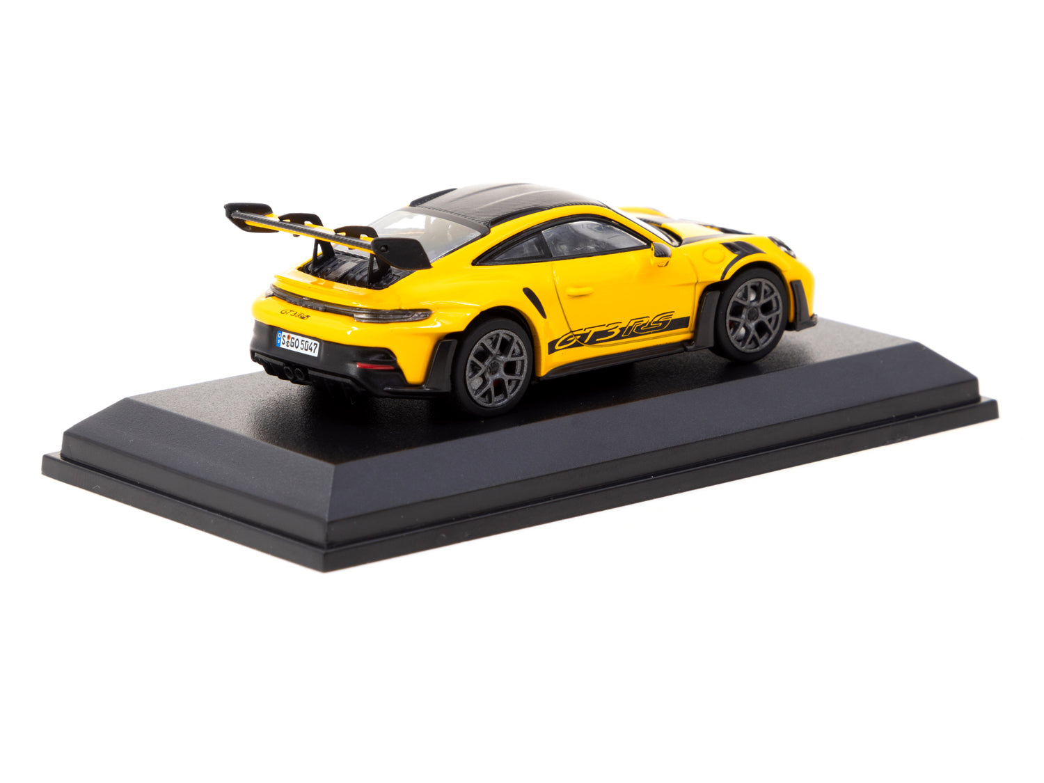 Minichamps X Tarmac Works 1/64 Scale Porsche 911 GT3 RS Diecast Model Car in Signal Yellow - COLLAB64 Series for Collectors & Racing Enthusiasts - Perfect for Display, Gifts, and Model Car Racing Scenes