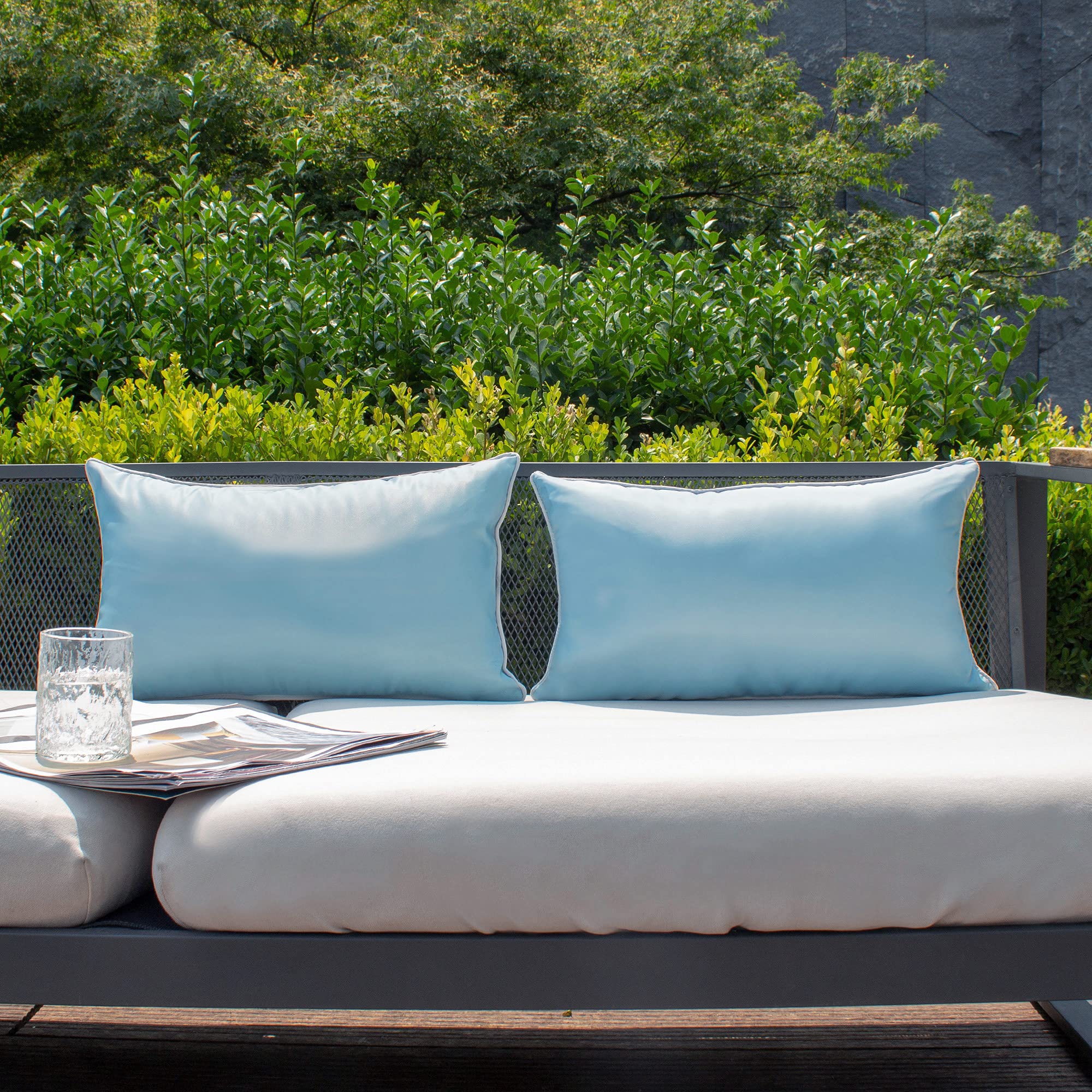 Kevin Textile 2-Pack Waterproof Outdoor Throw Pillow Covers - 12