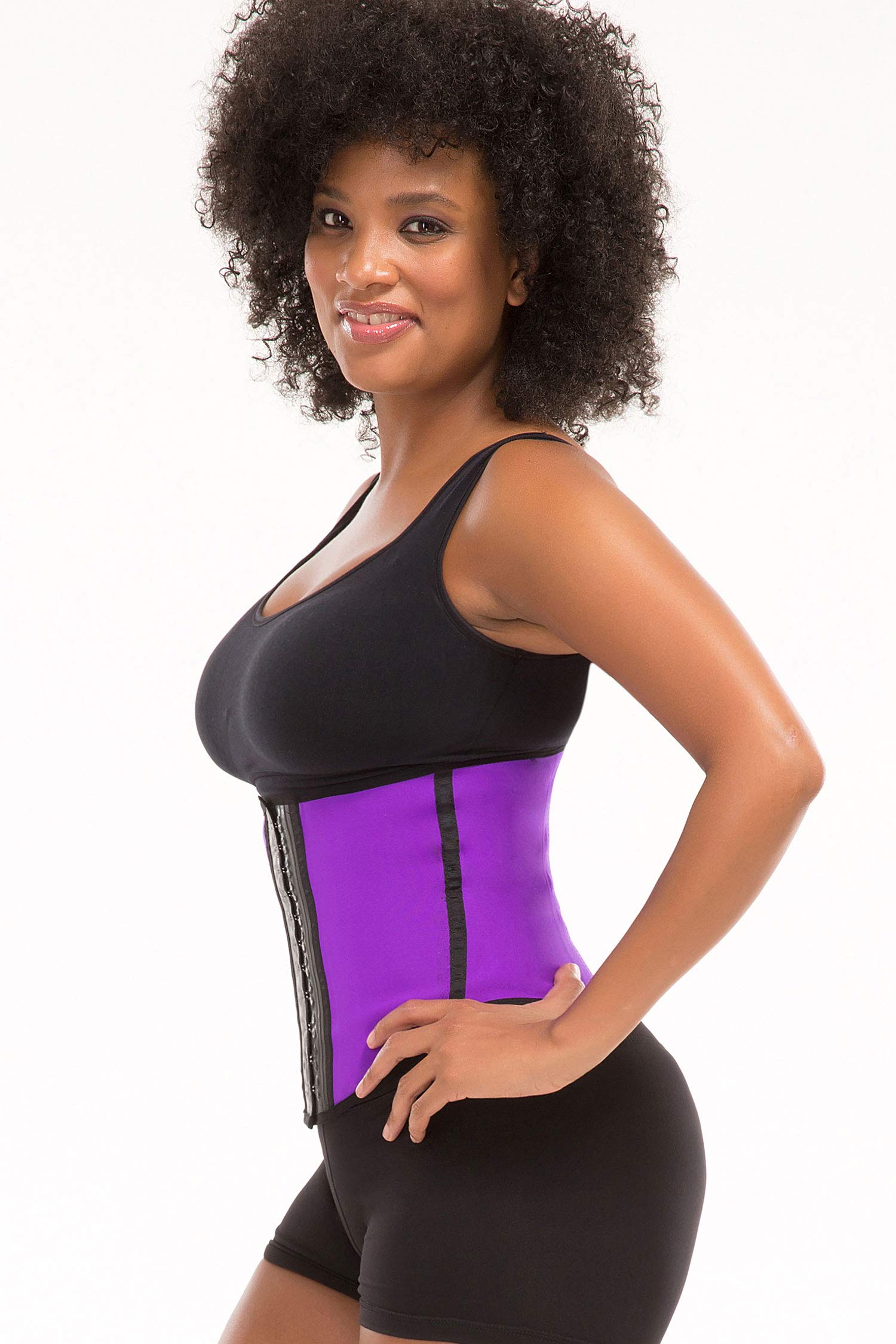 TruFigure® Colombian Sport Latex Waist Trainer & Cincher for Women - 3 Hook Adjustable Postpartum Corset for Tummy Control & Body Shaping - Perfect for Gym, Workouts & Everyday Wear