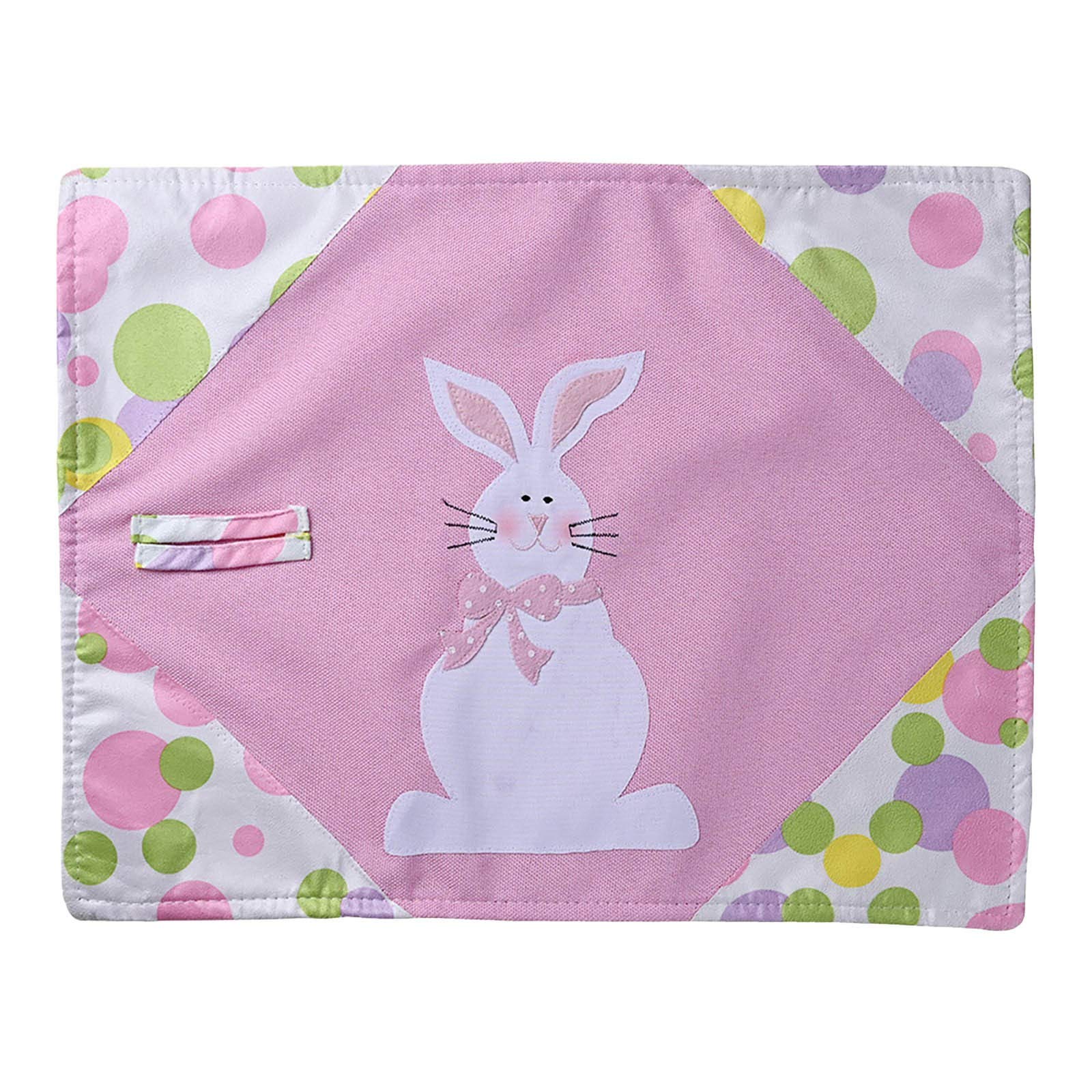 Easter Bunny Placemat Set - Holiday Table Decorations for Easter, Christmas, and Winter - Plastic Tablecloth for Home, Party, and Dining Room Decor