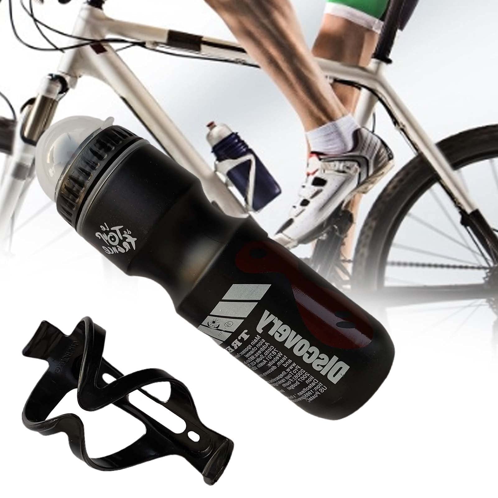 750ml Reusable Sports Water Bottle with Time Marker - BPA-Free, Leak-Proof Flip Top, Anti-Slip Handle for Cycling, Gym & Outdoor Activities - Durable Dustproof Plastic Jug for Men & Women (Blue)