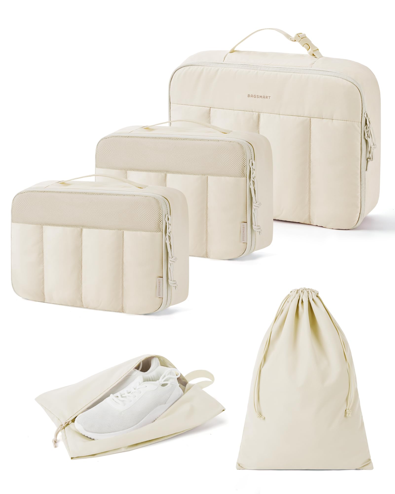BAGSMART Hanging Packing Cubes for Travel - Large Capacity Luggage Organizers for Suitcases - Quilted Travel Essentials for Women - Perfect for Business Trips, Vacations & Weekend Getaways