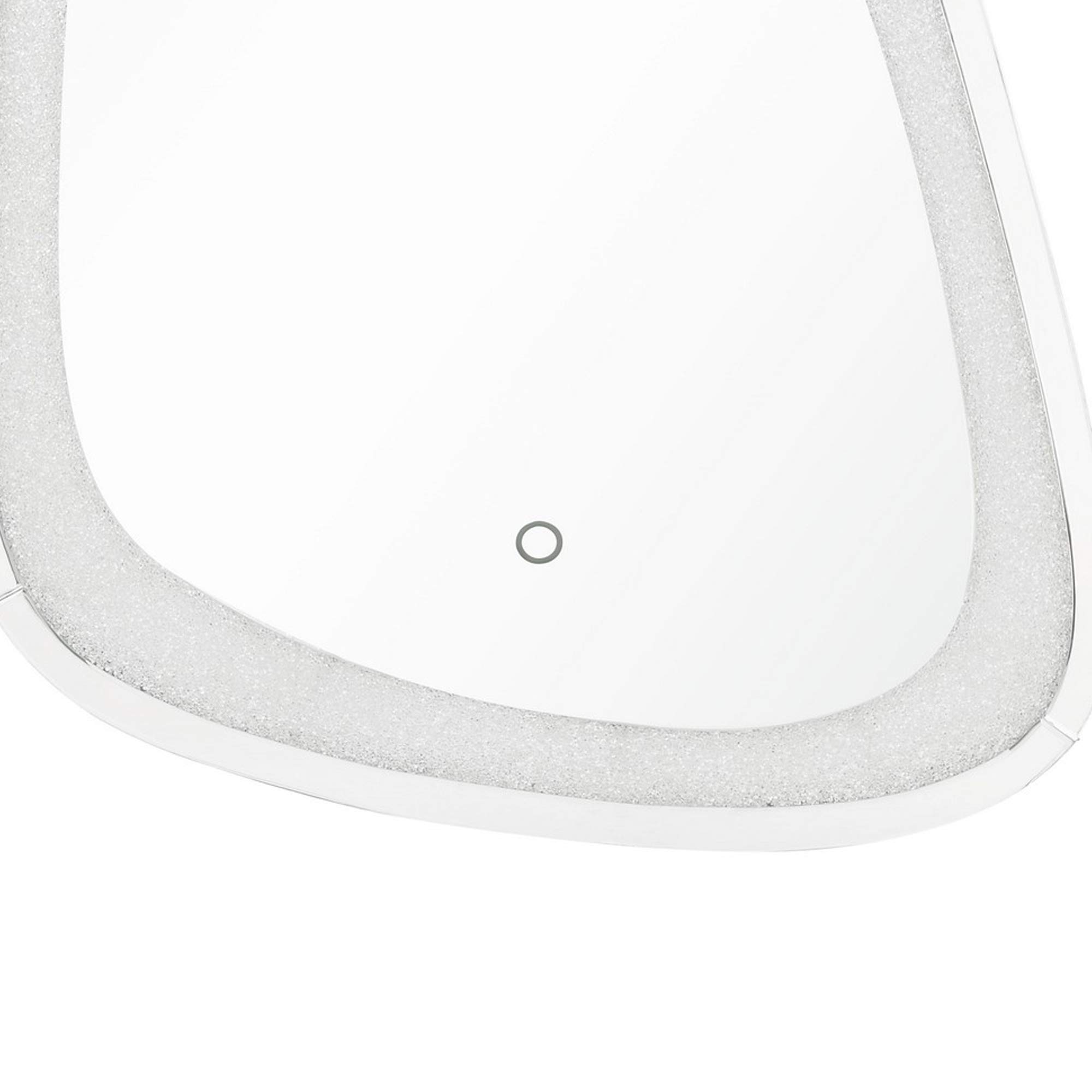 Stylish Irregular Beveled Wall Mirror with Touch LED Lighting - Modern Home Decor for Living Room, Bedroom, or Entryway