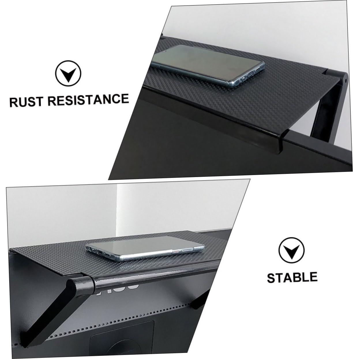 LALADEFIEE 1-Piece Adjustable Wall Mount Monitor Stand for Laptop, LCD TV - 360° Rotating Shelf with ABS Plastic Construction - Perfect for Home Office, Gaming Setup & Space-Saving Workspaces