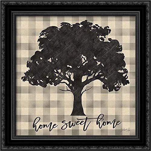 Rae Marla 28x28 Black Ornate Framed Canvas Art Print - Home Sweet Home Wall Decor for Living Room, Bedroom & Office