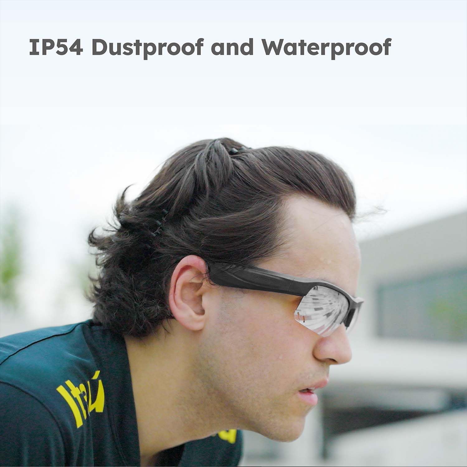 Smart Bluetooth Sports Audio Sunglasses for Cycling, Running & Hiking - Black Frame with Tinted Lenses | Hands-Free Music & Calls for Outdoor Activities
