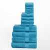 Premium Organic Cotton Plush Bath Towel Set - 12 Piece Soft & Absorbent Towels for Spa, Gym, Beach & Home Use