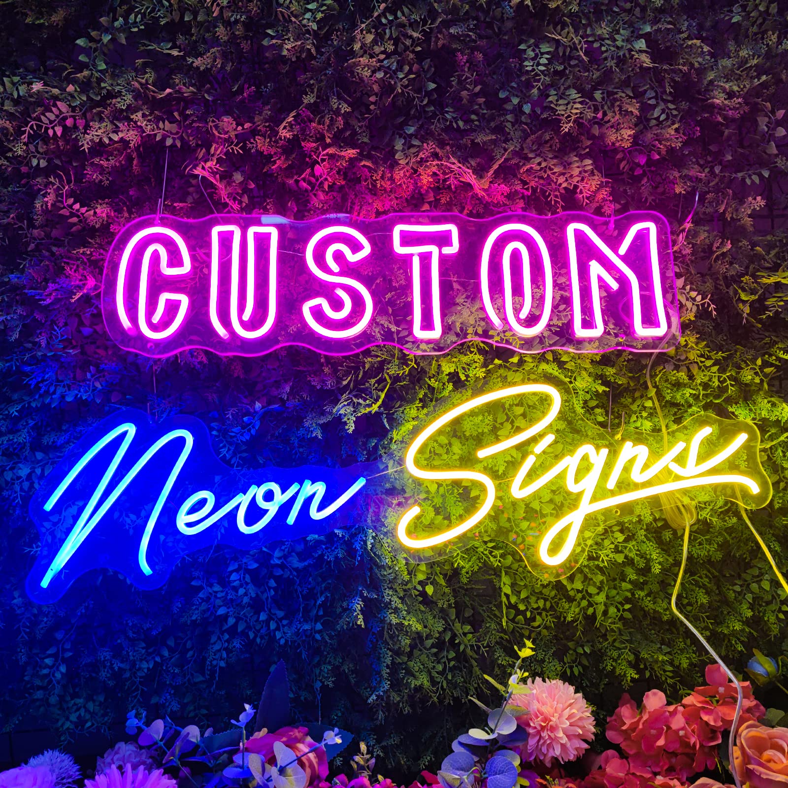 Custom Neon Signs for Wall - Personalized Large LED Neon Lights for Bedroom, Game Room, Wedding & Party Decor - Unique Birthday Gifts for Women & Kids | Perfect for Home Decor, Bars, Shops & Events