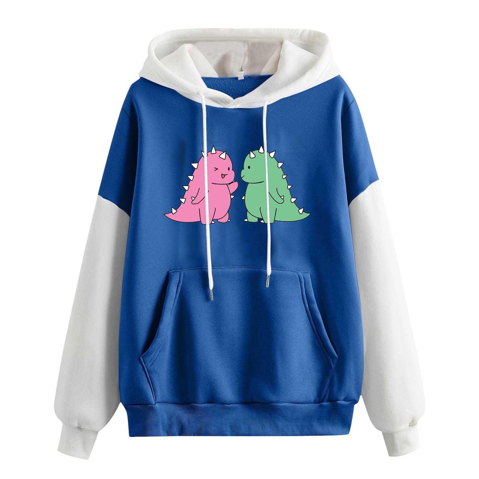 Women's Cute Dinosaur Print Hoodie - Soft Pullover Sweatshirt for Women | Casual Loungewear, Streetwear & Winter Outfit Essential