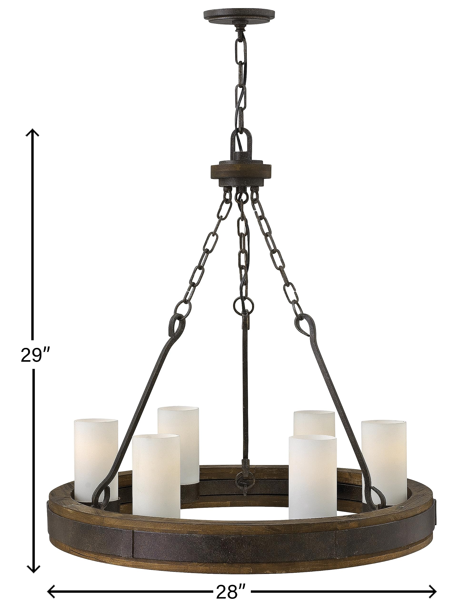 Fredrick Ramond FR48436IRN 6-Light Crystal Chandelier - Elegant Dining Room Lighting Fixture for Modern Home Decor