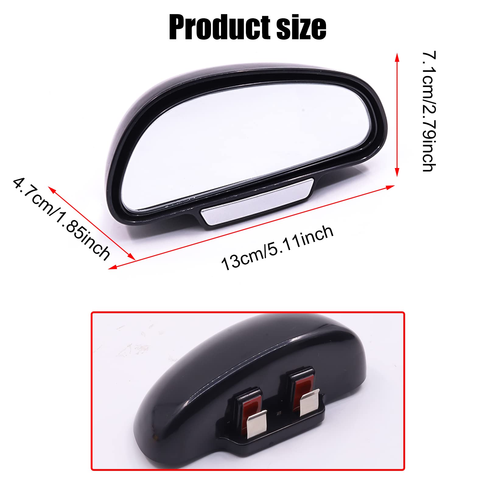 Car Blind Spot Mirror - Wide Angle Rearview Mirror, Adjustable Universal Side Mirror for Cars & Trucks (Left Side) | Enhanced Driving Safety & Parking Assistance
