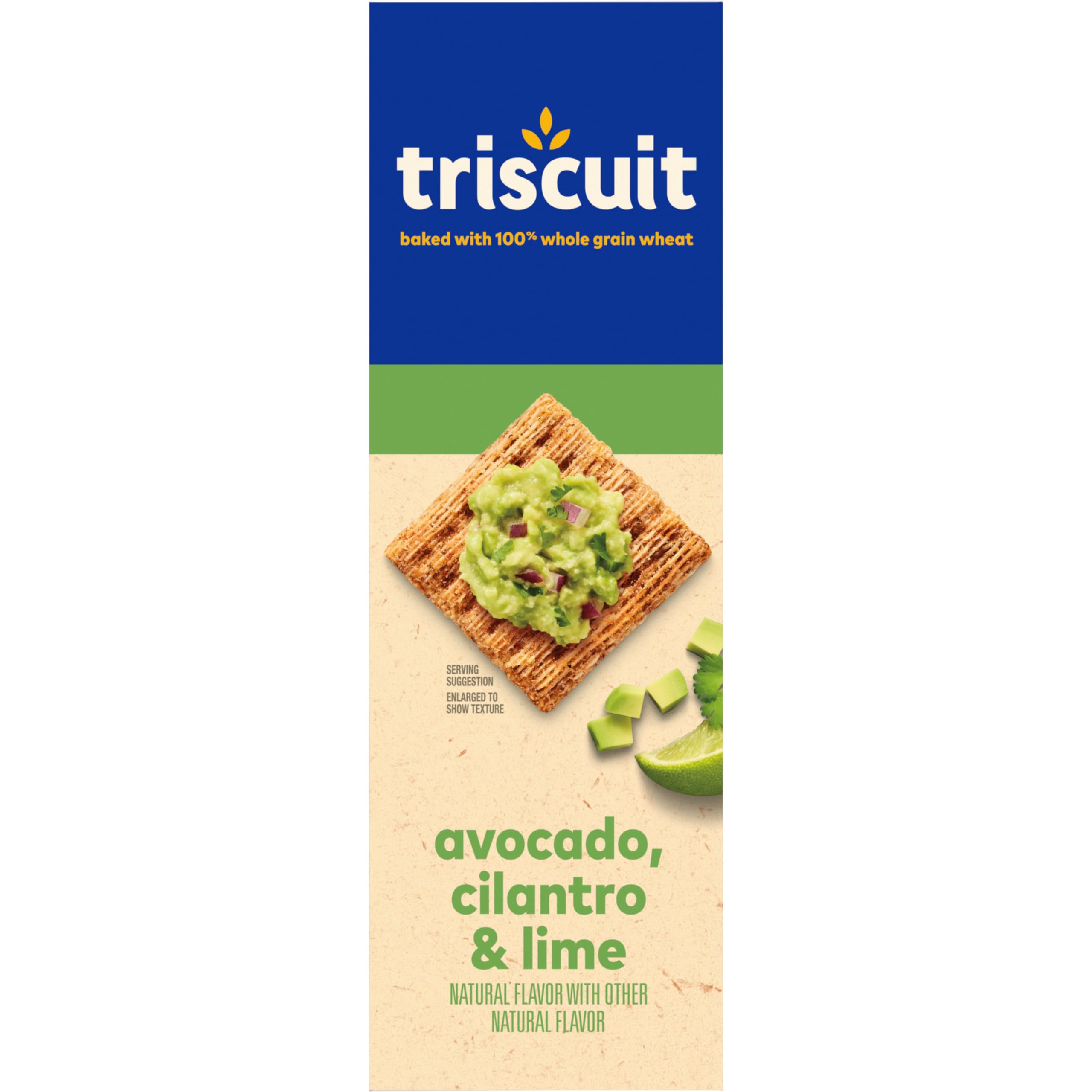 Triscuit Avocado, Cilantro & Lime Whole Grain Wheat Crackers - Healthy Lunch Snacks, Bulk Pack of 6 (8.5 oz Boxes) - Perfect for Office, School & On-the-Go Snacking