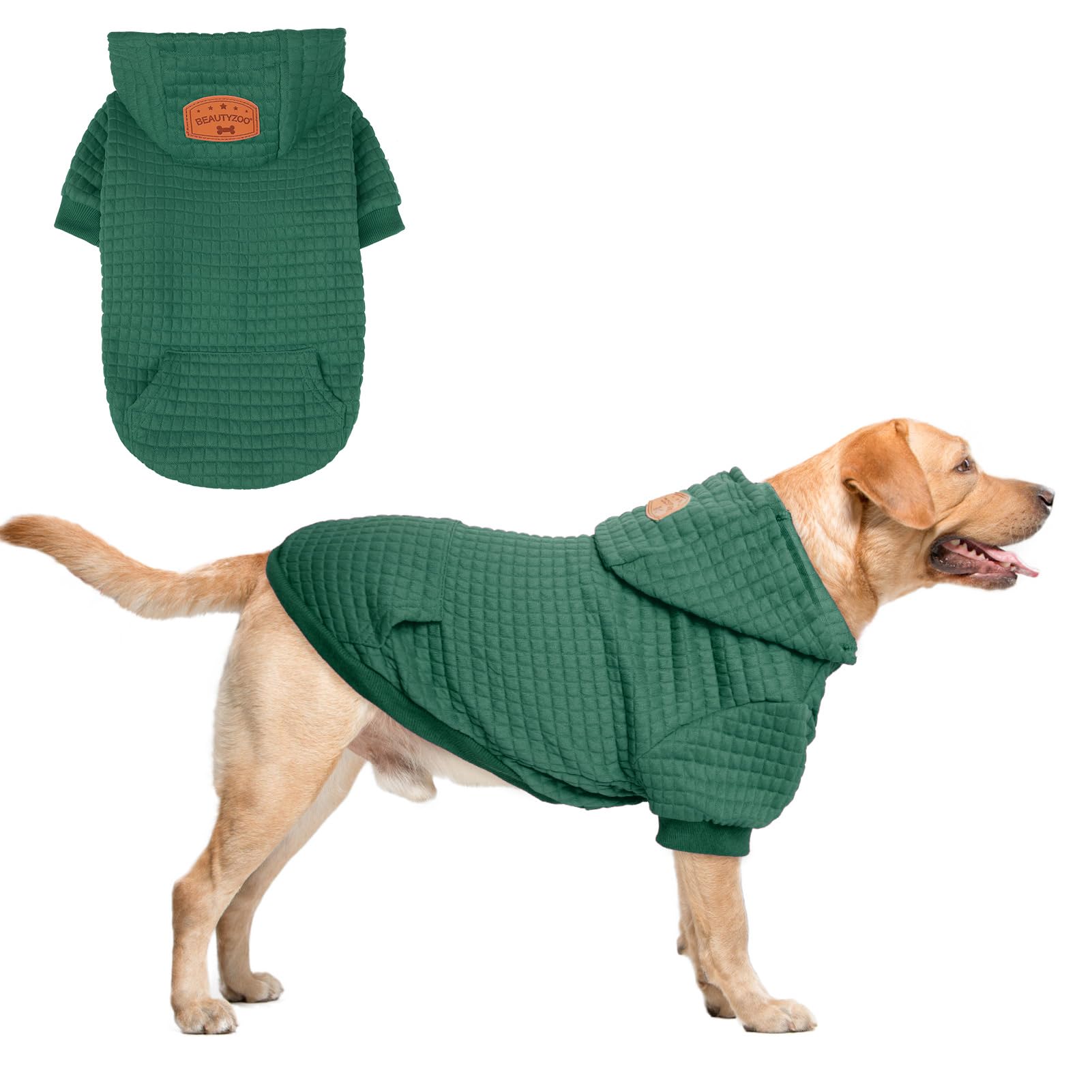BEAUTYZOO Dog Hoodie for Small Medium Large Dogs - Warm Winter & Fall Dog Sweater with Pocket for Puppies, Bulldogs, Pitbulls & Cats - Cozy Pet Clothing for Boys & Girls - Perfect for Outdoor Walks & Indoor Lounging