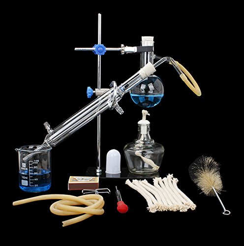 100ml Alcohol Distiller Kit - Glass Lab Distillation Apparatus for Chemistry Experiments & Home Brewing