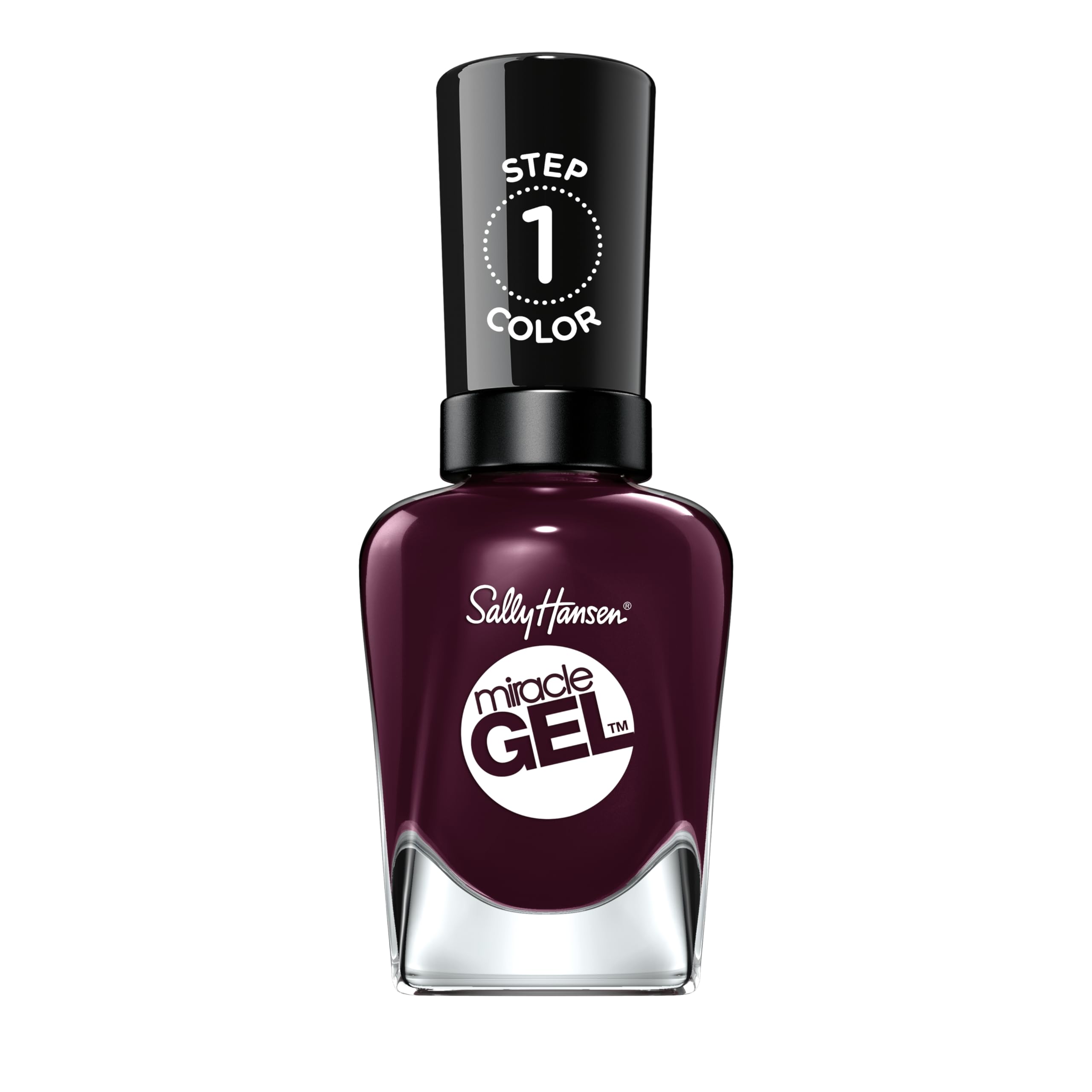 Sally Hansen Miracle Gel™ Cabernet With Bae Nail Polish - Long Lasting Gel-Like Formula, No UV Lamp Needed, Rich Red Color for Manicures & Pedicures - Perfect for Date Nights, Parties & Special Occasions
