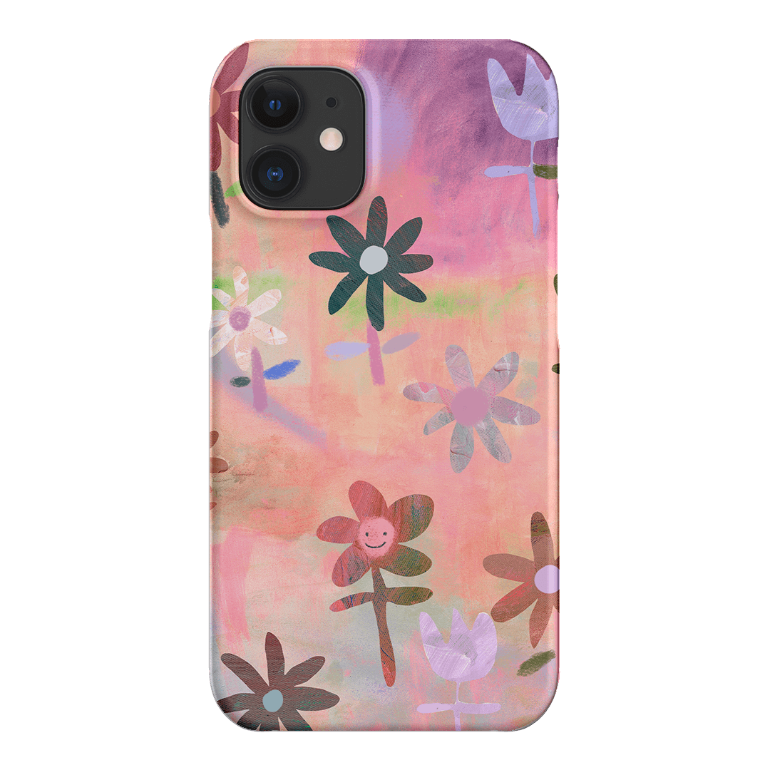 Premium Lazy Daisy Floral Phone Case - Shockproof & Slim Design for iPhone 15/14/13/12/Pro/Max - Perfect for Everyday Use, Travel & Outdoor Activities