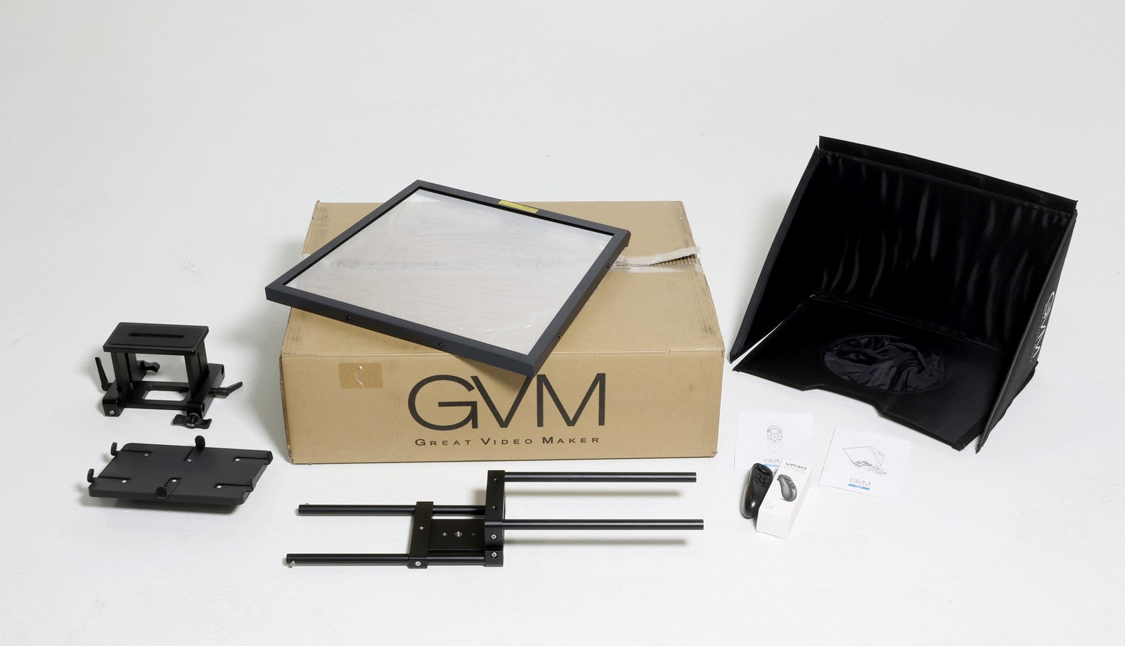 GVM TQ L Teleprompter for Tablets and Smartphones - Bluetooth Remote Control & App Included - Perfect for Video Recording, Live Streaming, and Content Creation